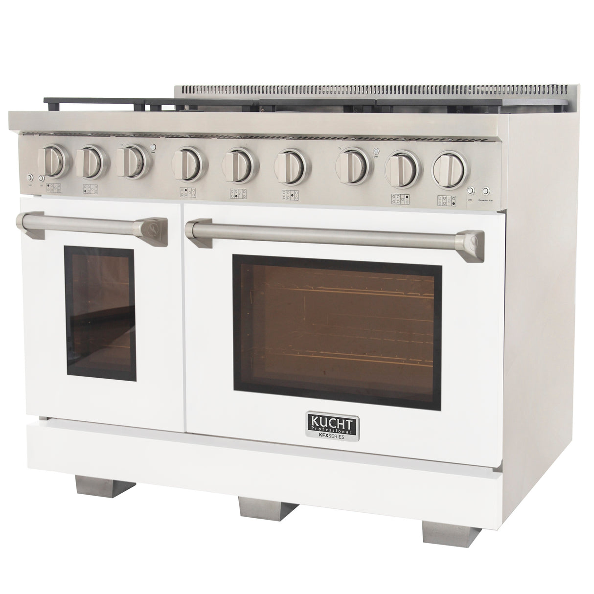 KUCHT Professional 48 in. 6.7 cu. ft. Natural Gas Range with Sealed Burners, Grill / Griddle and Two Ovens - One Convection