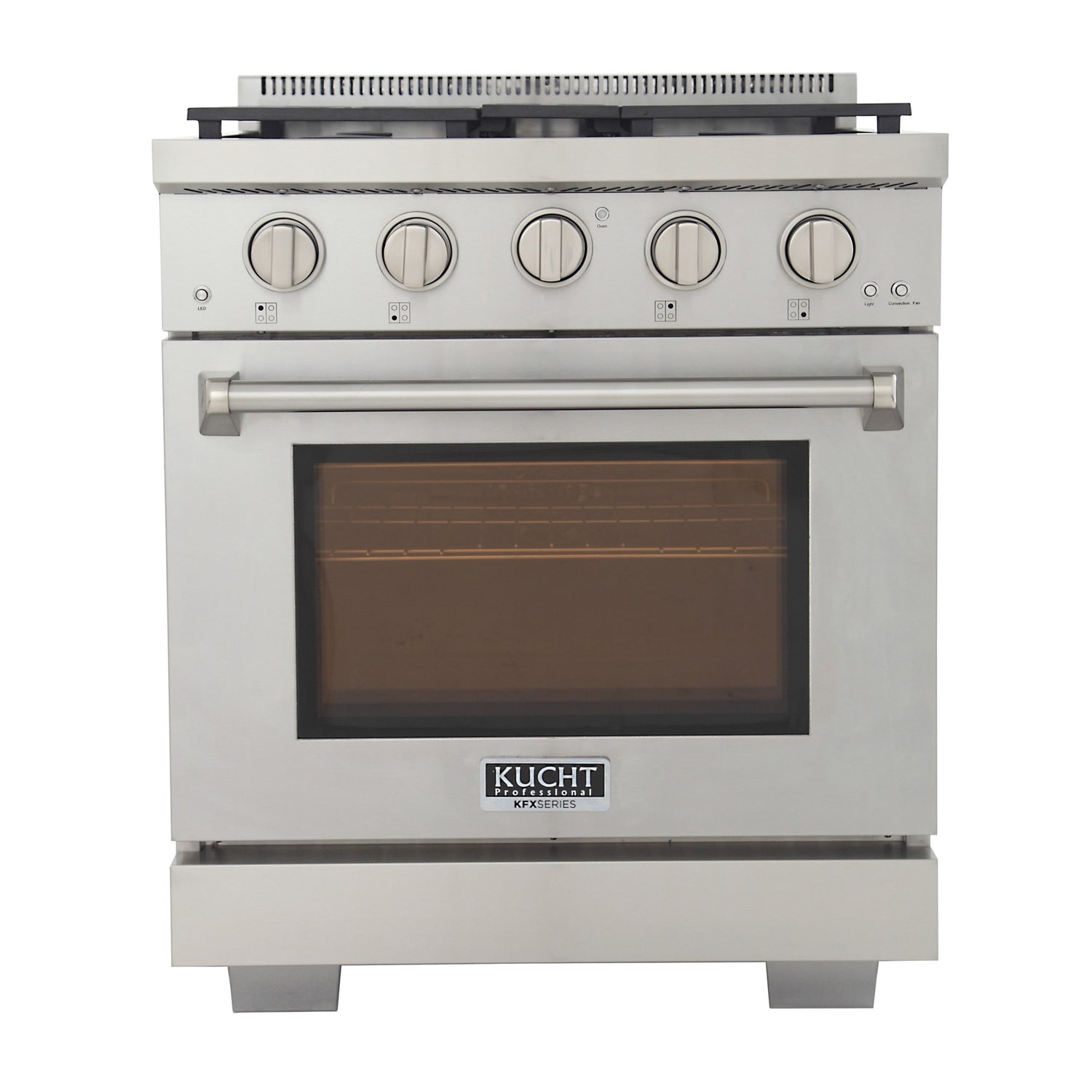 KUCHT Professional 30 in. 4.2 cu. ft. Natural Gas Range and Convection Oven with True Simmer Burners