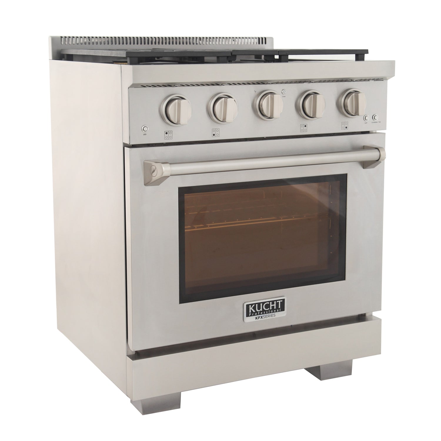 KUCHT Professional 30 in. 4.2 cu. ft. Natural Gas Range and Convection Oven with True Simmer Burners