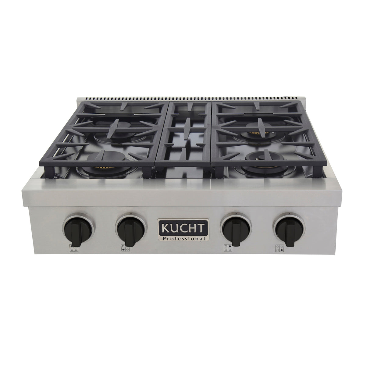 KUCHT Professional 30 in. Natural Gas Range Top with Sealed Burners Stainless Steel