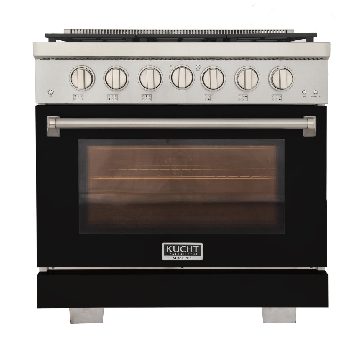 KUCHT Professional 36 in. 5.2 cu. ft. Propane Gas Range and Convection Oven with True Simmer Burners