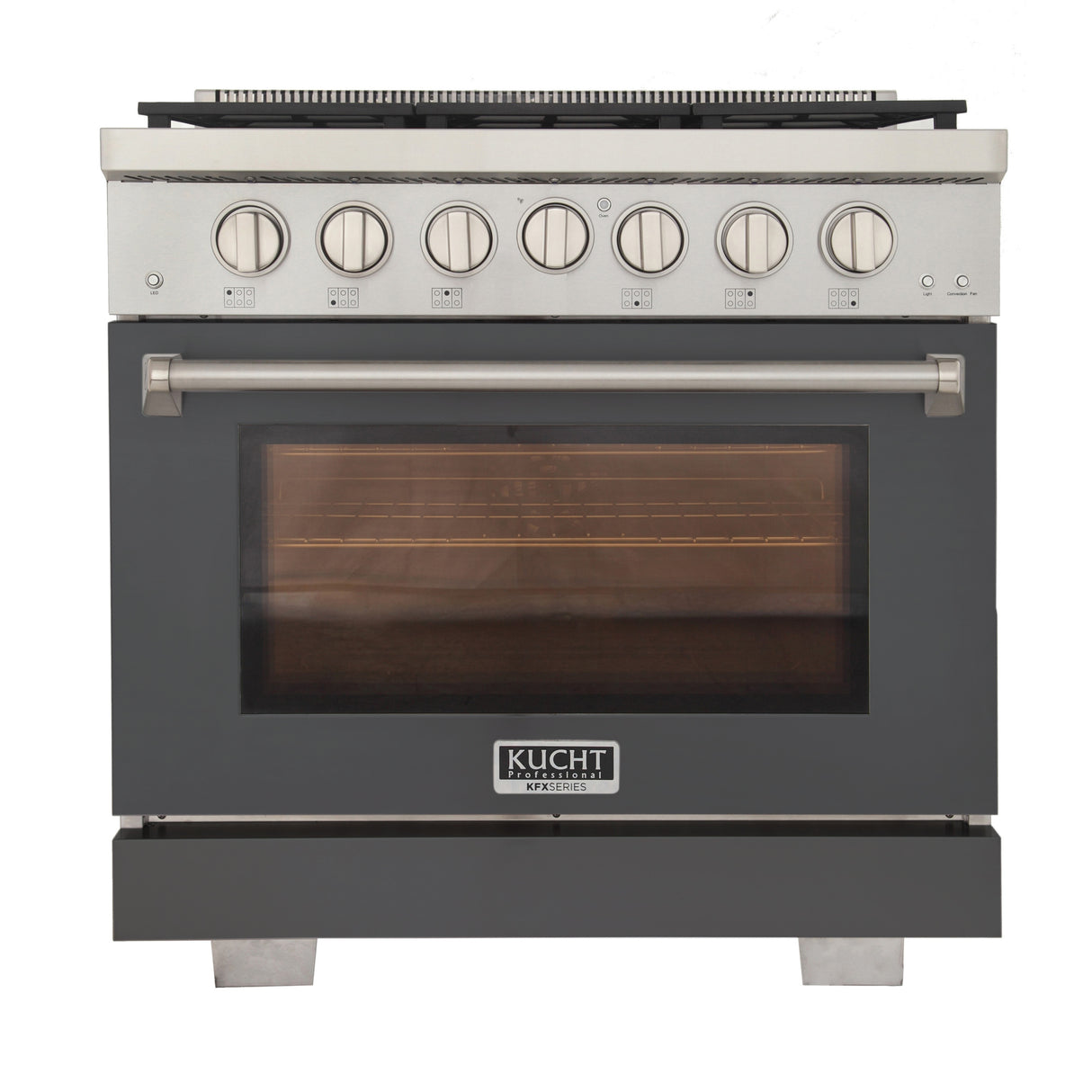 KUCHT Professional 36 in. 5.2 cu. ft. Propane Gas Range and Convection Oven with True Simmer Burners
