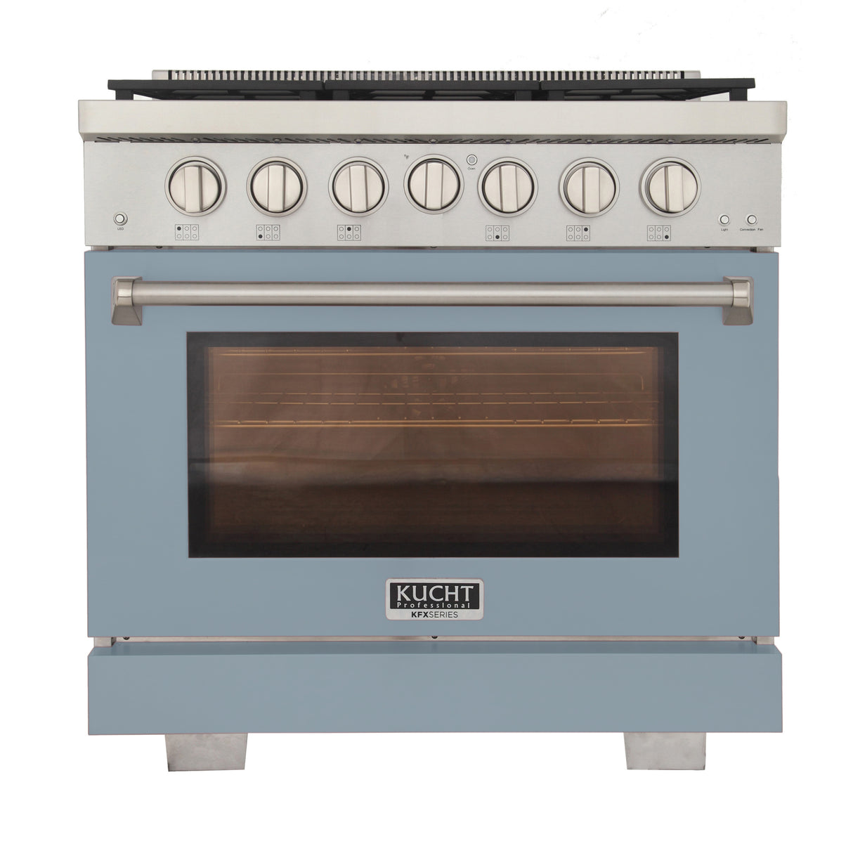 KUCHT Professional 36 in. 5.2 cu. ft. Propane Gas Range and Convection Oven with True Simmer Burners