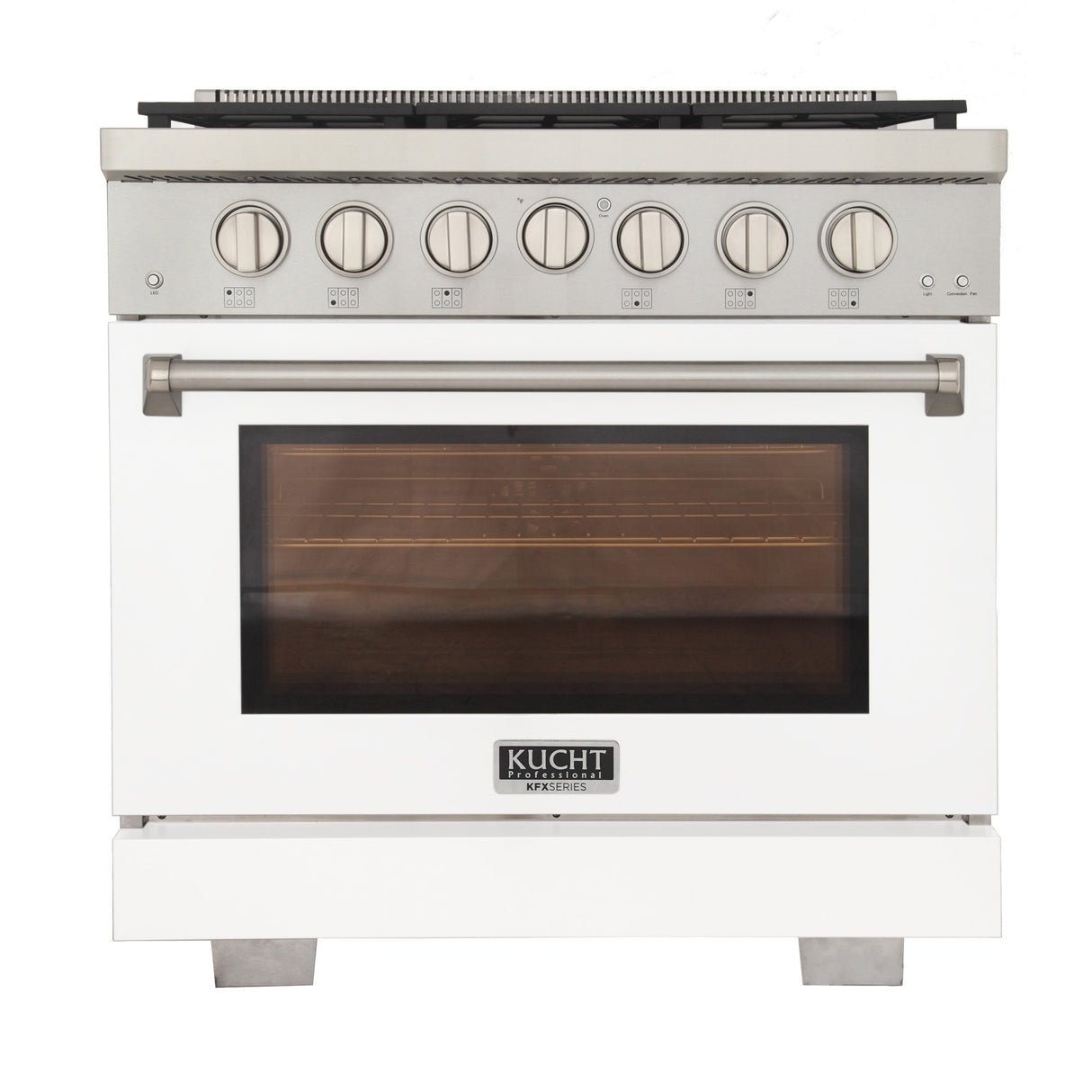 KUCHT Professional 36 in. 5.2 cu. ft. Natural Gas Range and Convection Oven with True Simmer Burners