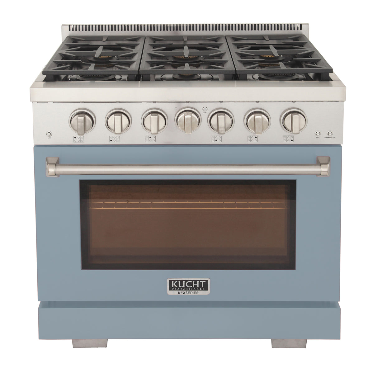 KUCHT Professional 36 in. 5.2 cu. ft. Natural Gas Range and Convection Oven with True Simmer Burners