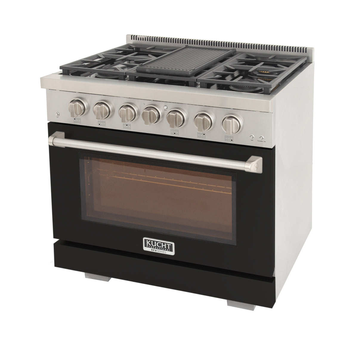 KUCHT Professional 36 in. 5.2 cu. ft. Propane Gas Range with Sealed Burners and Convection Oven