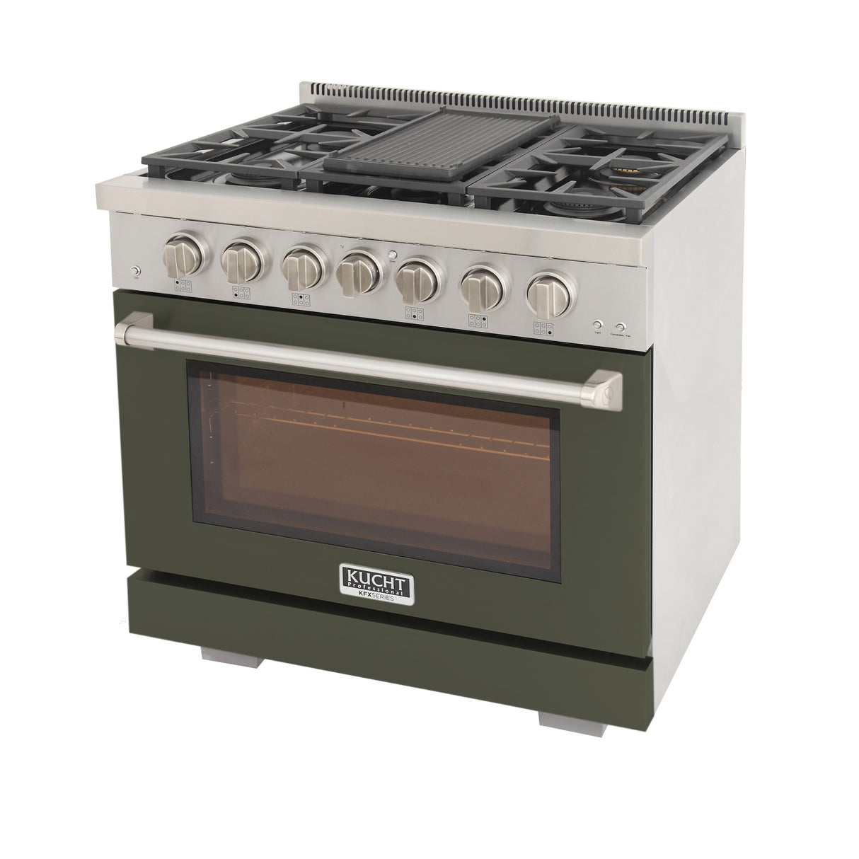 KUCHT Professional 36 in. 5.2 cu. ft. Natural Gas Range with Sealed Burners and Convection Oven