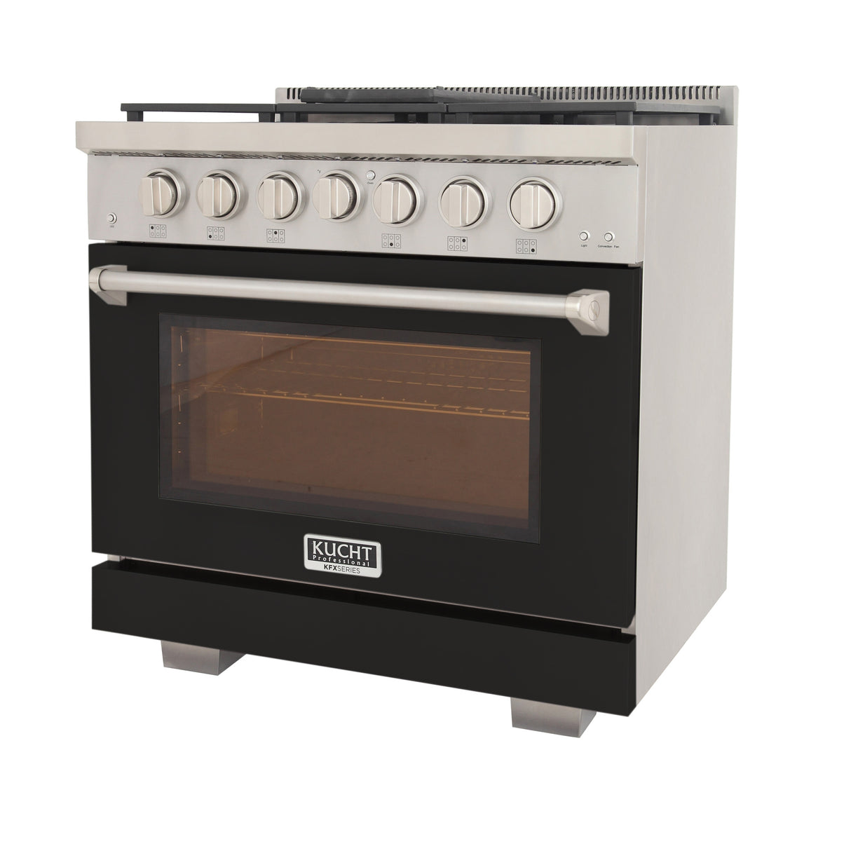 KUCHT Professional 36 in. 5.2 cu. ft. Propane Gas Range and Convection Oven with True Simmer Burners