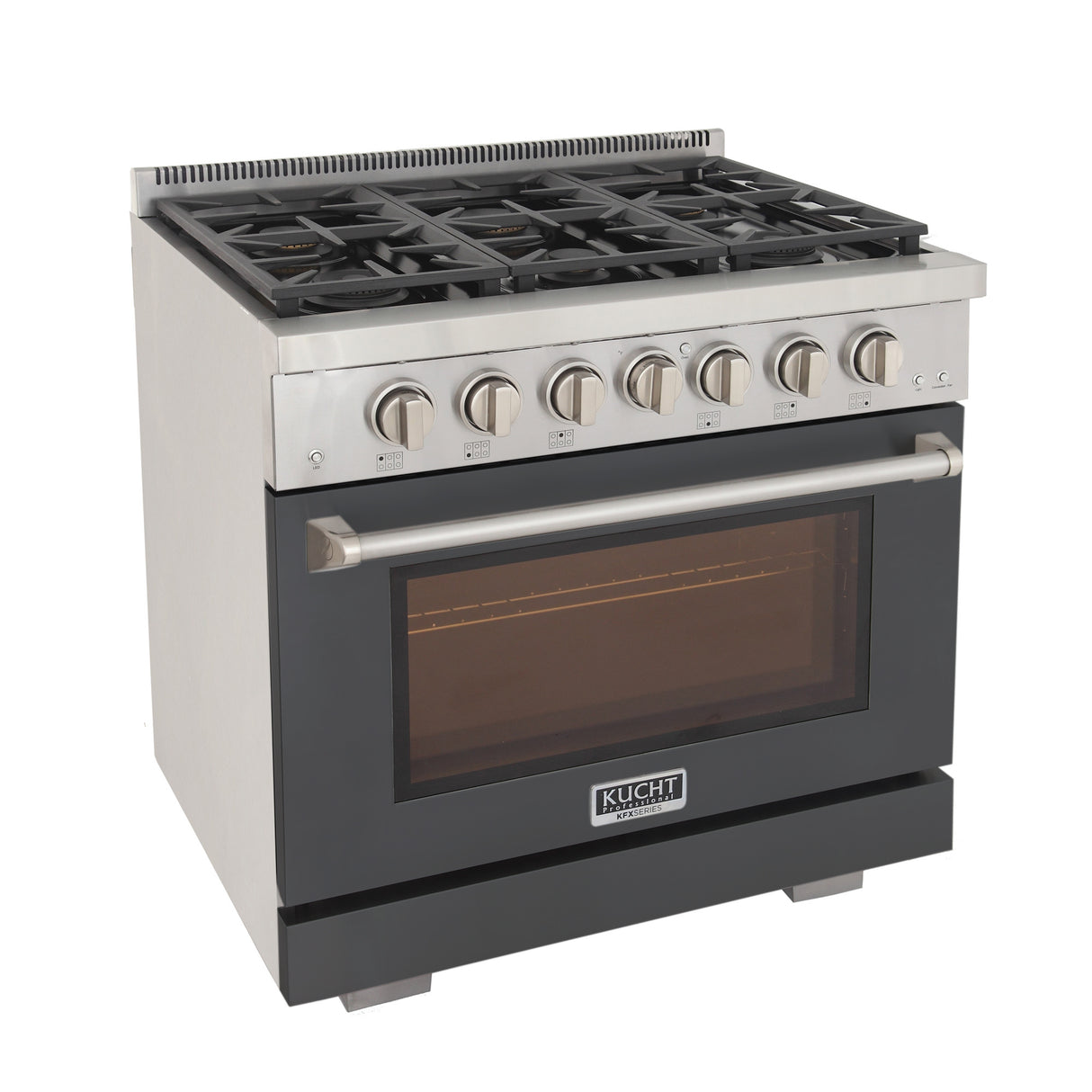 KUCHT Professional 36 in. 5.2 cu. ft. Natural Gas Range with Sealed Burners and Convection Oven
