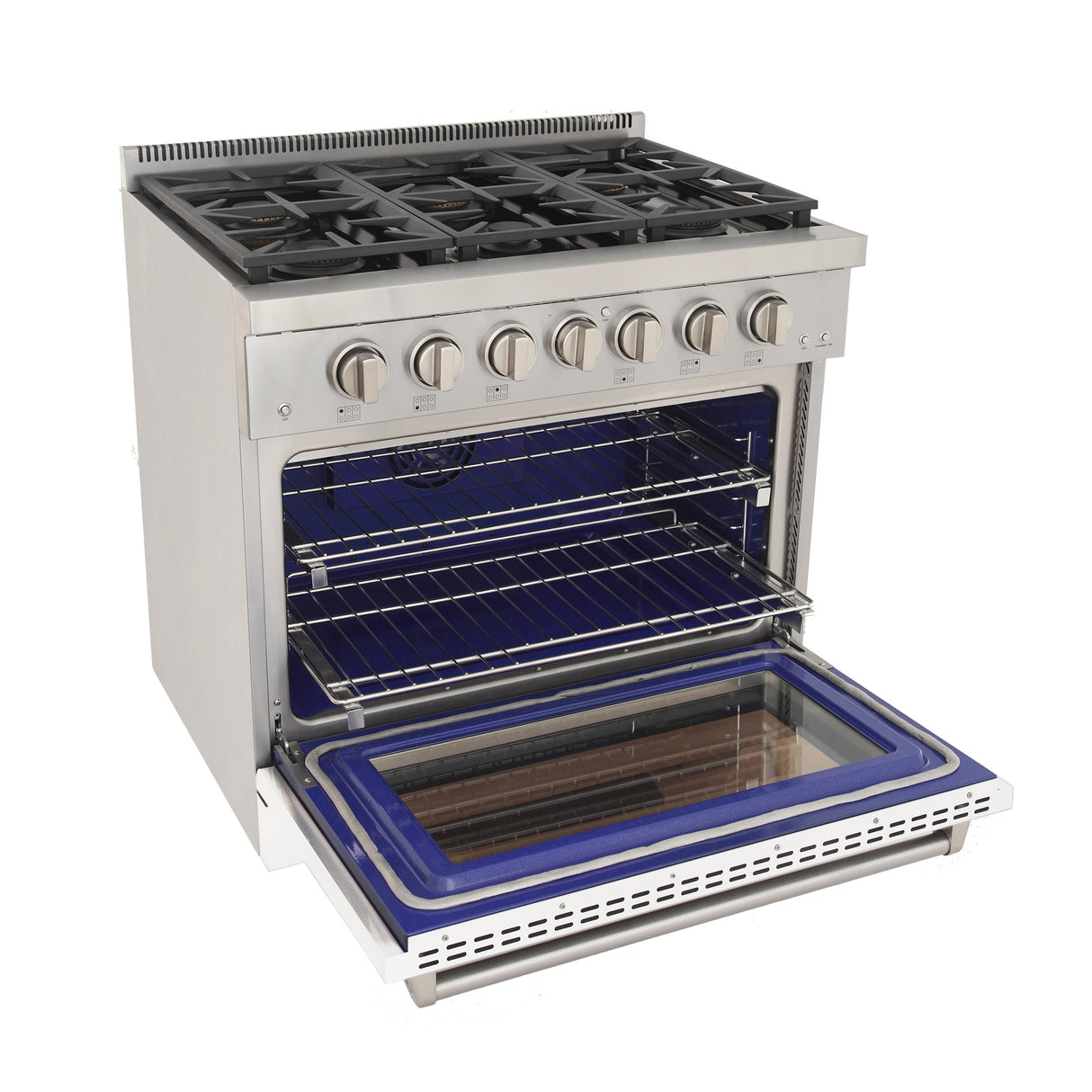 KUCHT Professional 36 in. 5.2 cu. ft. Propane Gas Range with Sealed Burners and Convection Oven
