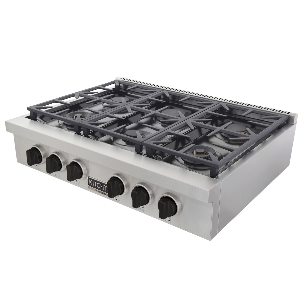 KUCHT Professional 36 in. Propane Gas Range Top with Sealed Burners in Stainless Steel