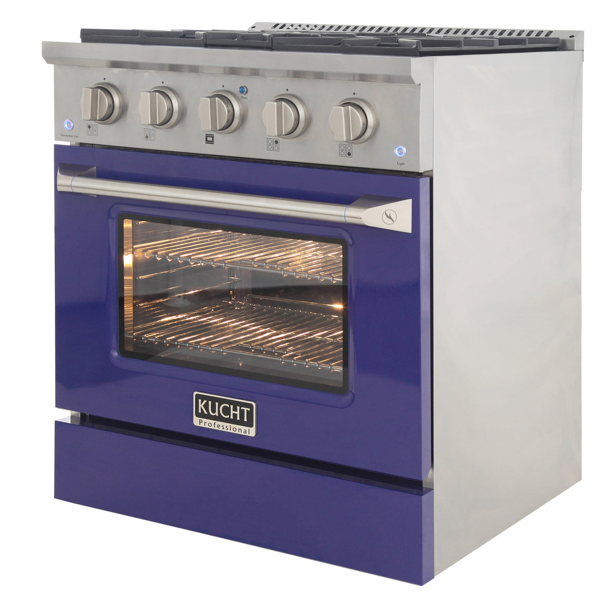 KUCHT Professional 30 in. 4.2 cu. ft. Propane Gas Range with Sealed Burners and Convection Oven in Stainless Steel