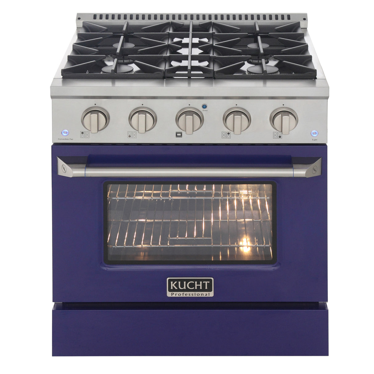 KUCHT Professional 30 in. 4.2 cu. ft. Natural Gas Range with Sealed Burners and Convection Oven in Stainless Steel