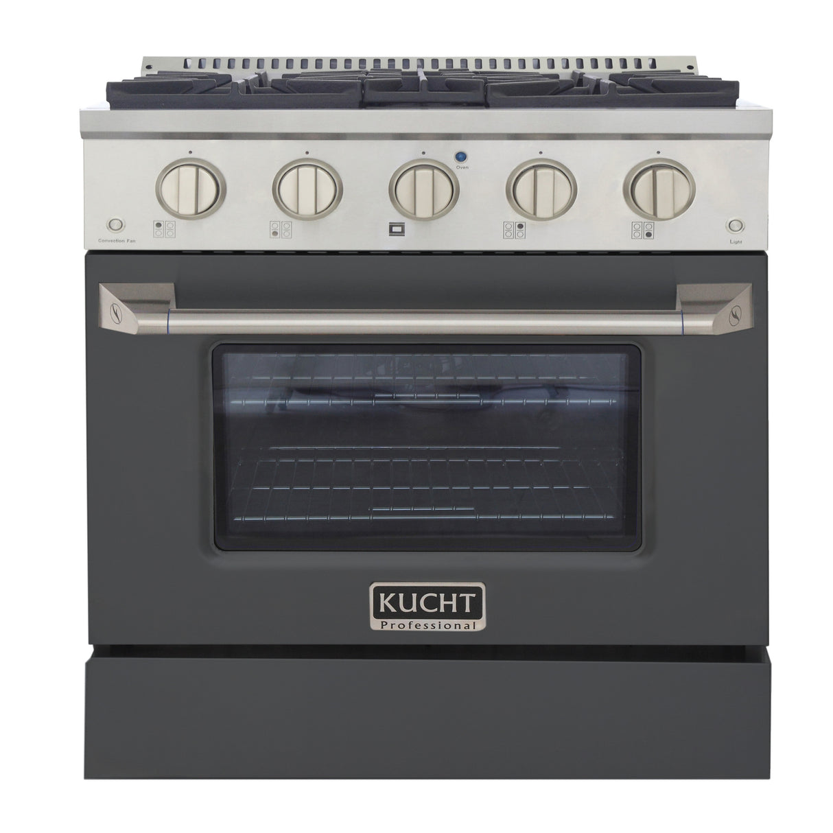 KUCHT Professional 30 in. 4.2 cu. ft. Natural Gas Range with Sealed Burners and Convection Oven in Stainless Steel