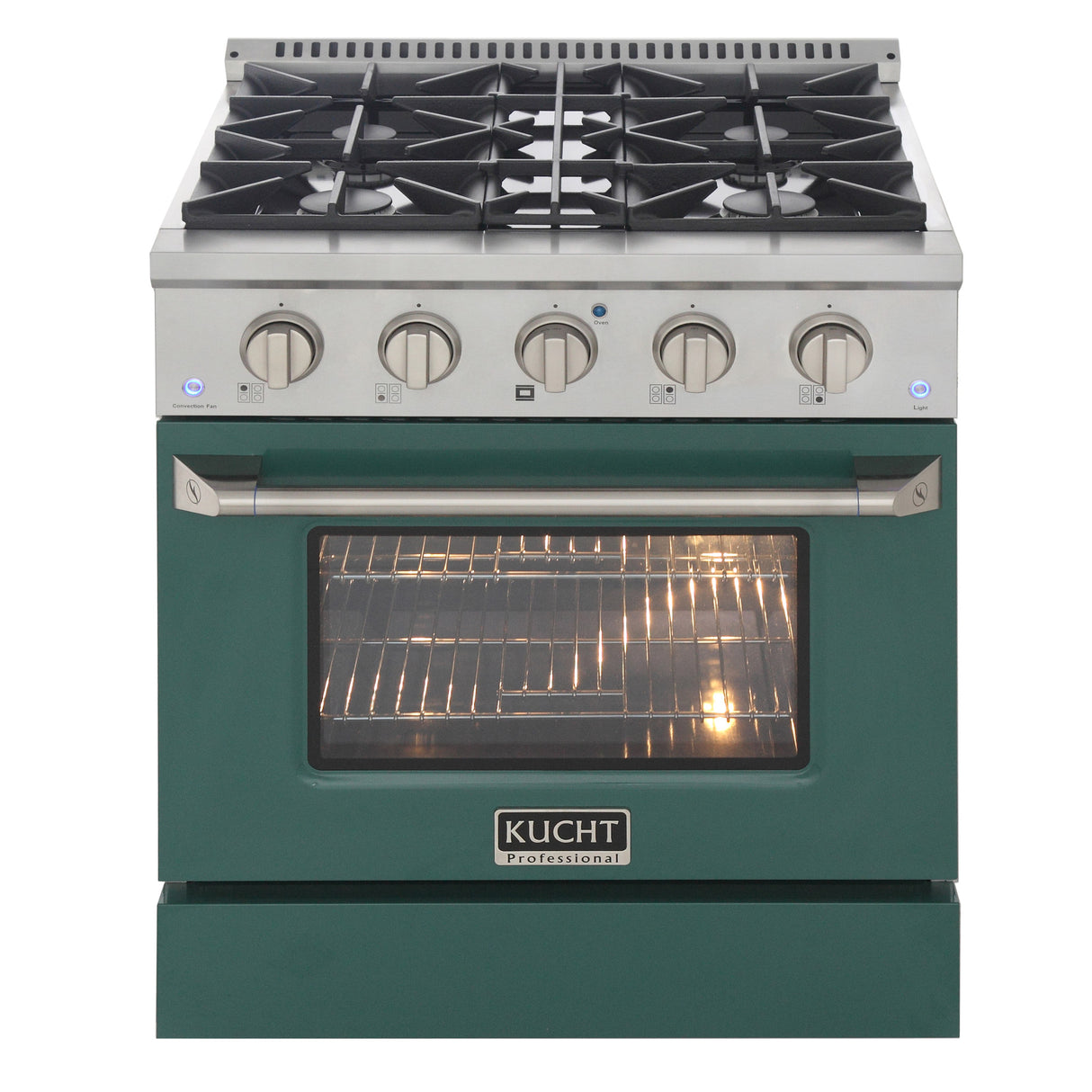 KUCHT Professional 30 in. 4.2 cu. ft. Propane Gas Range with Sealed Burners and Convection Oven in Stainless Steel