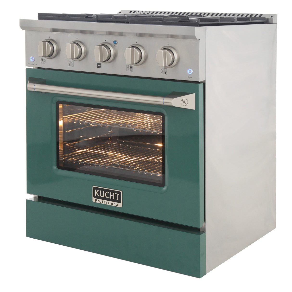 KUCHT Professional 30 in. 4.2 cu. ft. Natural Gas Range with Sealed Burners and Convection Oven in Stainless Steel