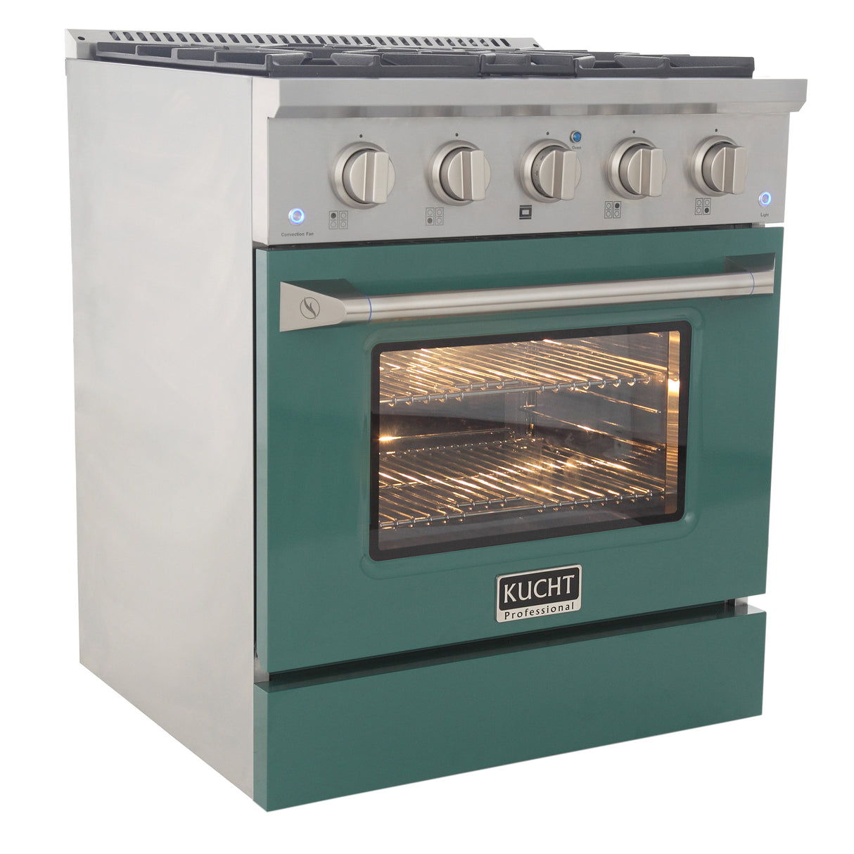 KUCHT Professional 30 in. 4.2 cu. ft. Natural Gas Range with Sealed Burners and Convection Oven in Stainless Steel