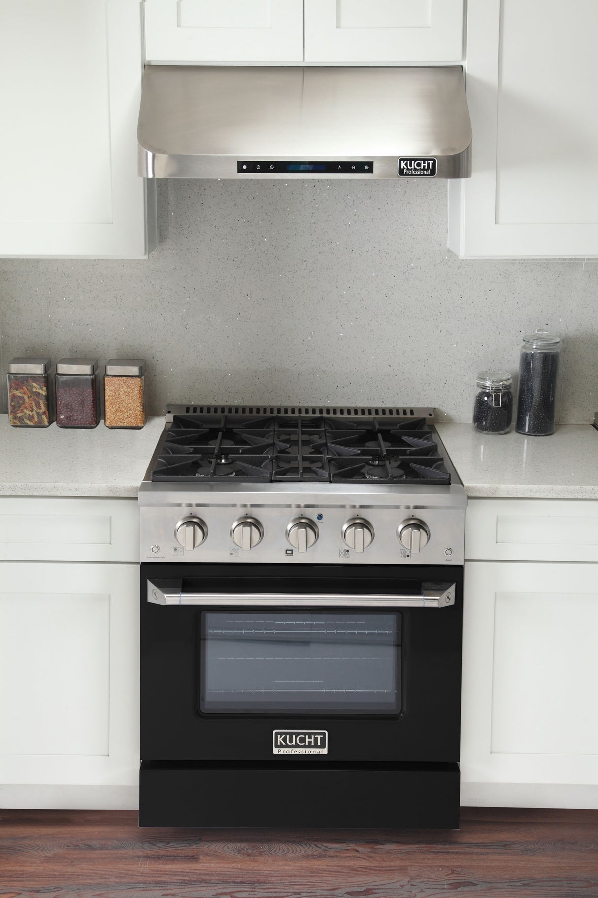 KUCHT Professional 30 in. 4.2 cu. ft. Natural Gas Range with Sealed Burners and Convection Oven in Stainless Steel