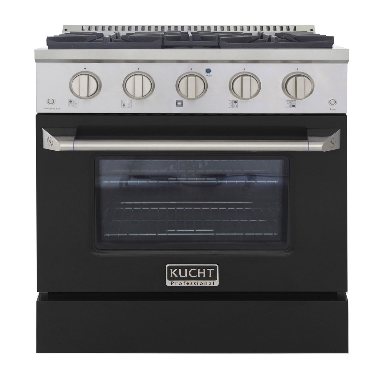 KUCHT Professional 30 in. 4.2 cu. ft. Natural Gas Range with Sealed Burners and Convection Oven in Stainless Steel