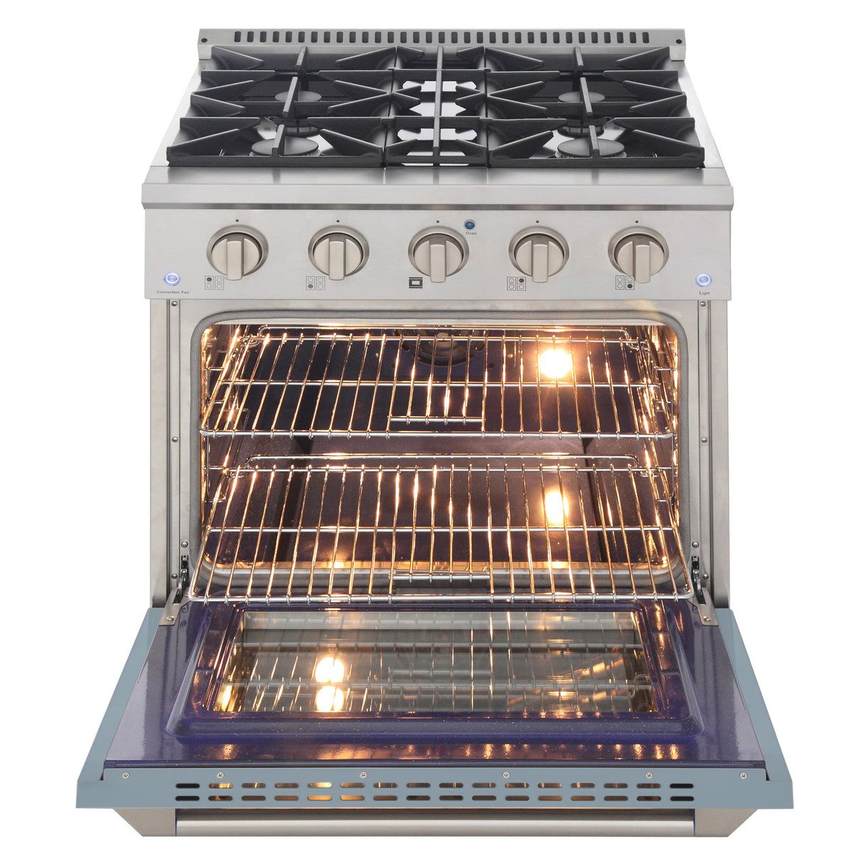KUCHT Professional 30 in. 4.2 cu. ft. Propane Gas Range with Sealed Burners and Convection Oven in Stainless Steel