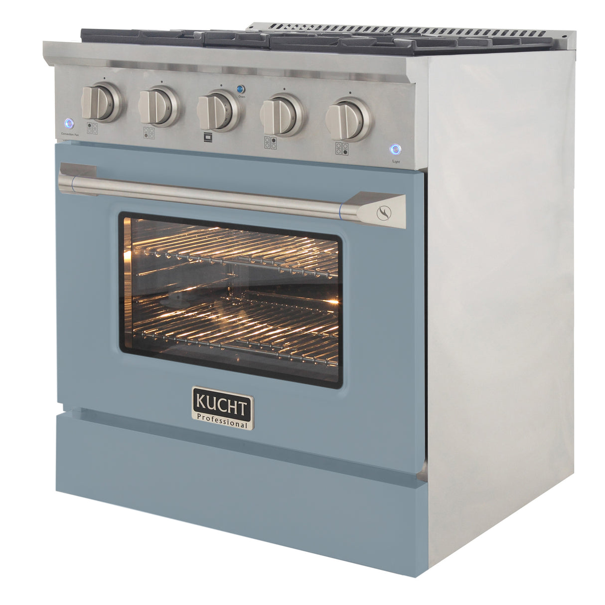 KUCHT Professional 30 in. 4.2 cu. ft. Propane Gas Range with Sealed Burners and Convection Oven in Stainless Steel