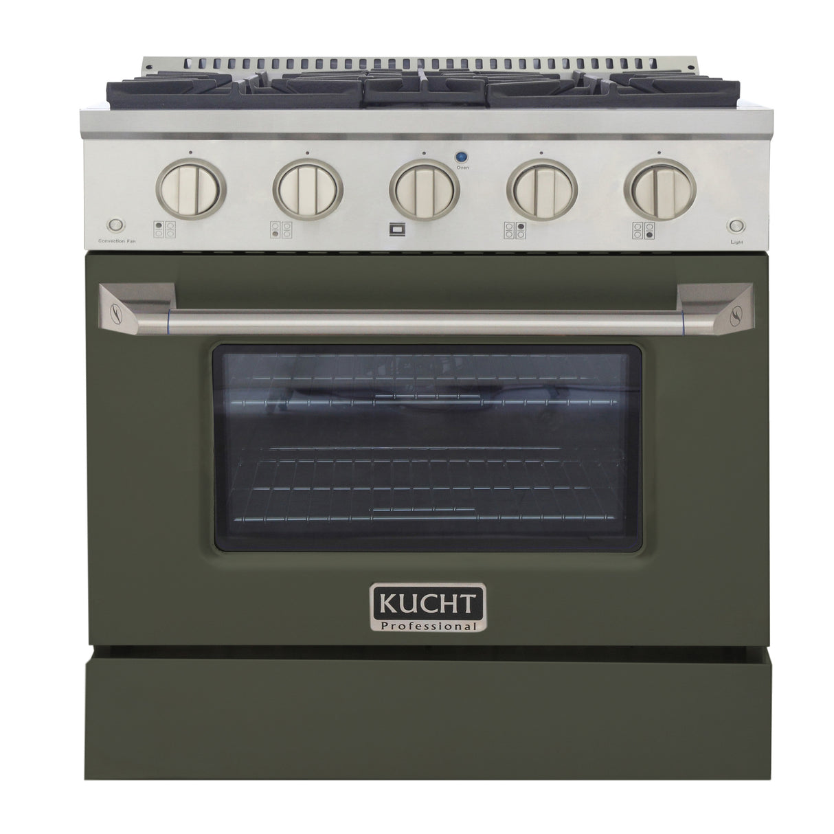 KUCHT Professional 30 in. 4.2 cu. ft. Natural Gas Range with Sealed Burners and Convection Oven in Stainless Steel