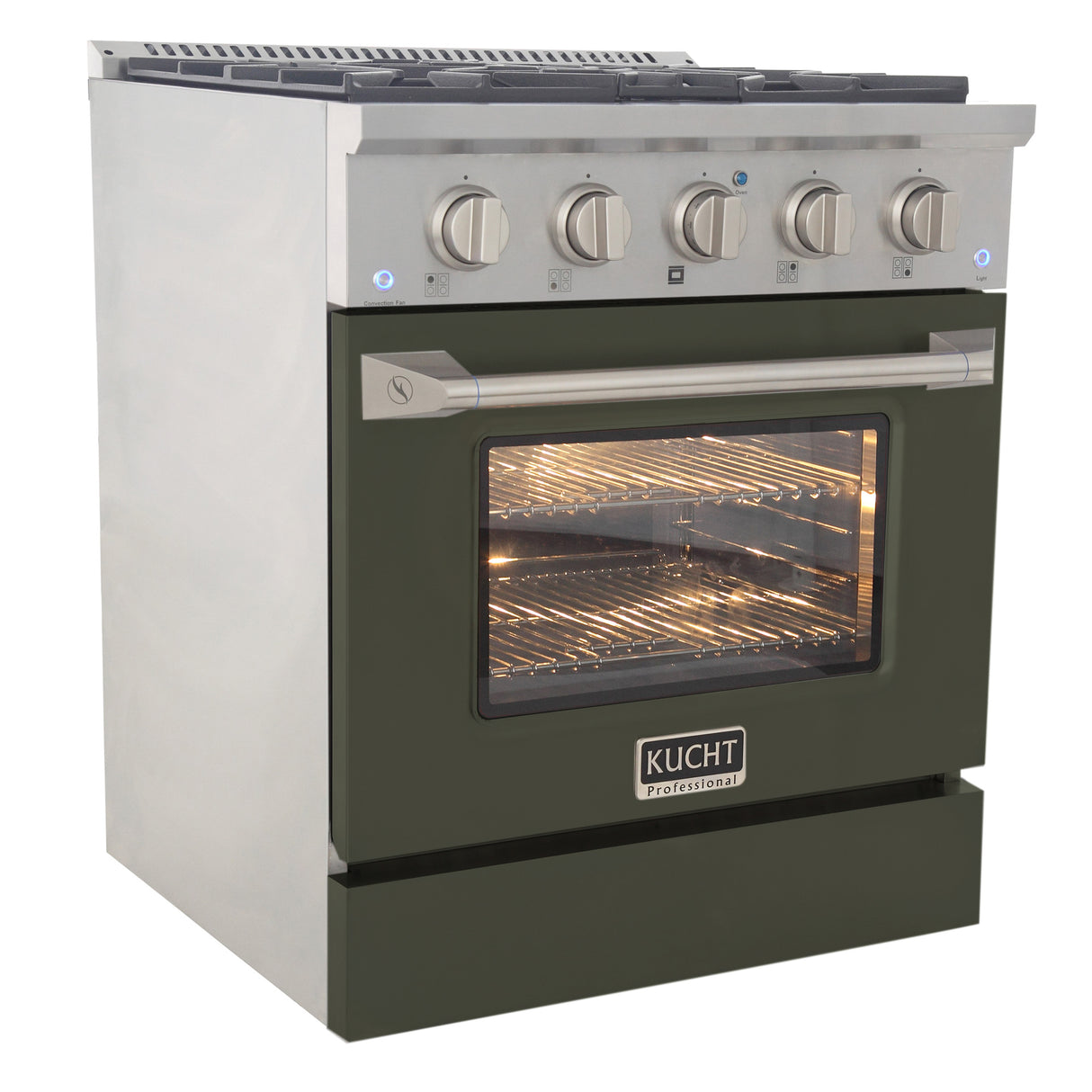 KUCHT Professional 30 in. 4.2 cu. ft. Propane Gas Range with Sealed Burners and Convection Oven in Stainless Steel