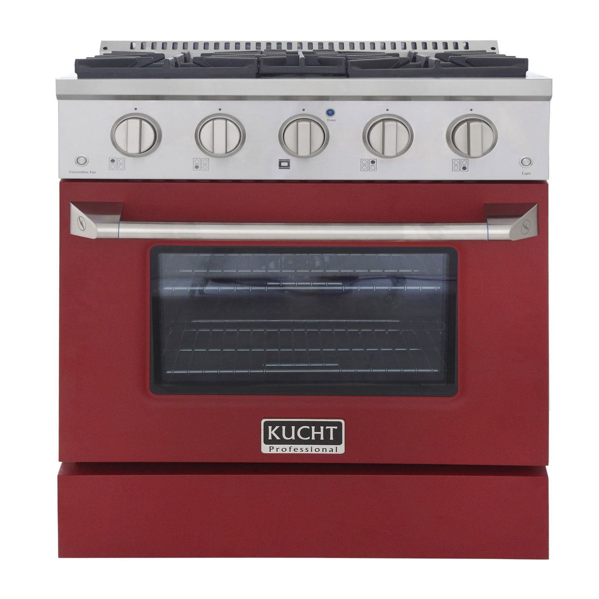 KUCHT Professional 30 in. 4.2 cu. ft. Natural Gas Range with Sealed Burners and Convection Oven in Stainless Steel