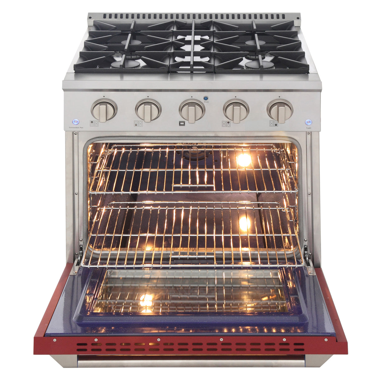 KUCHT Professional 30 in. 4.2 cu. ft. Propane Gas Range with Sealed Burners and Convection Oven in Stainless Steel