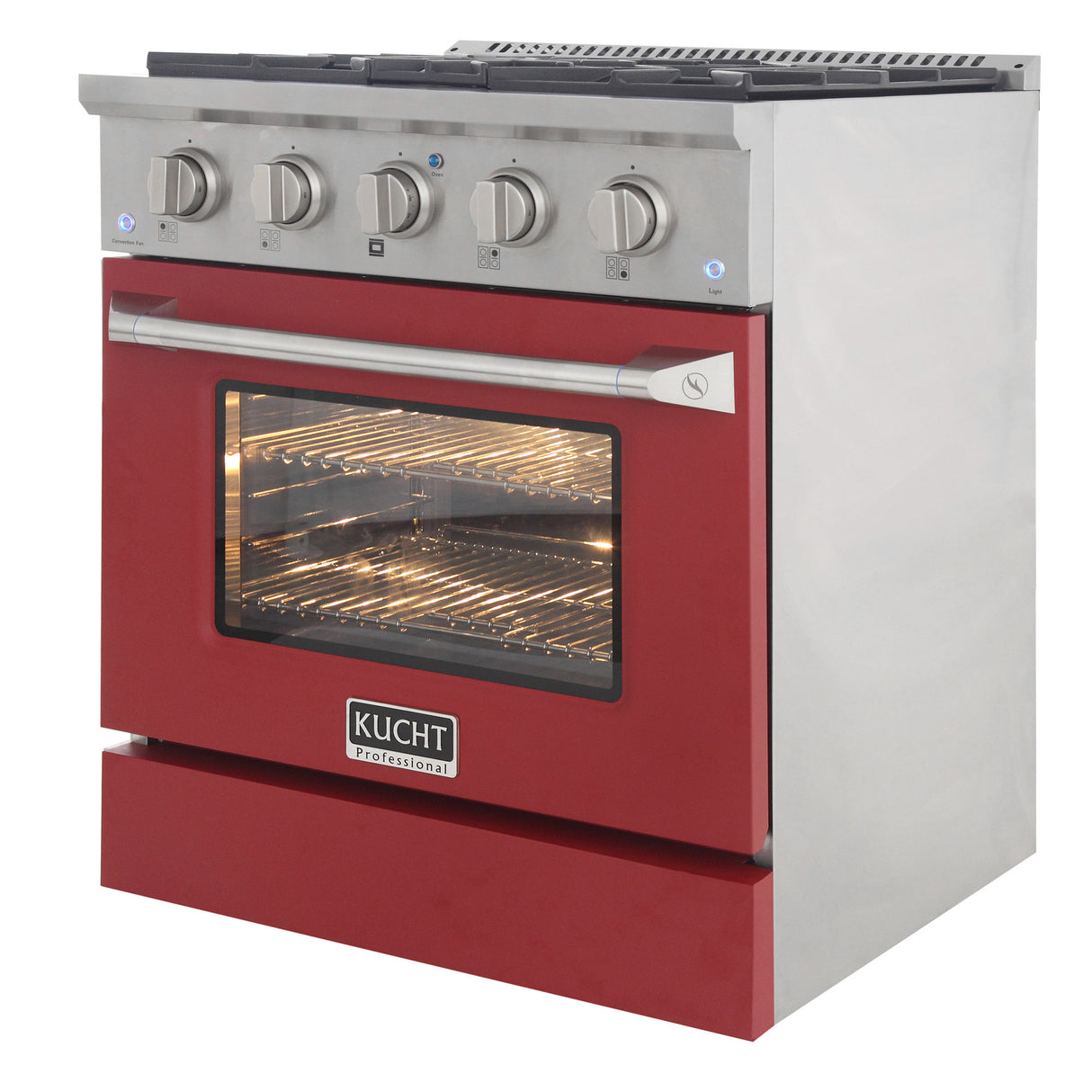 KUCHT Professional 30 in. 4.2 cu. ft. Natural Gas Range with Sealed Burners and Convection Oven in Stainless Steel