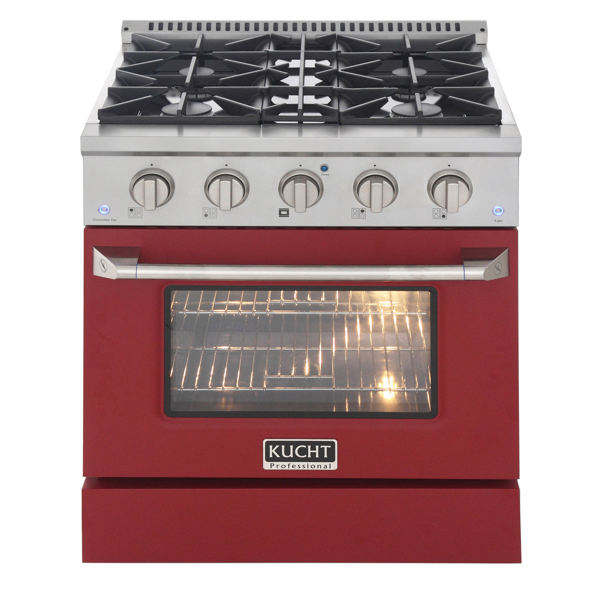 KUCHT Professional 30 in. 4.2 cu. ft. Propane Gas Range with Sealed Burners and Convection Oven in Stainless Steel