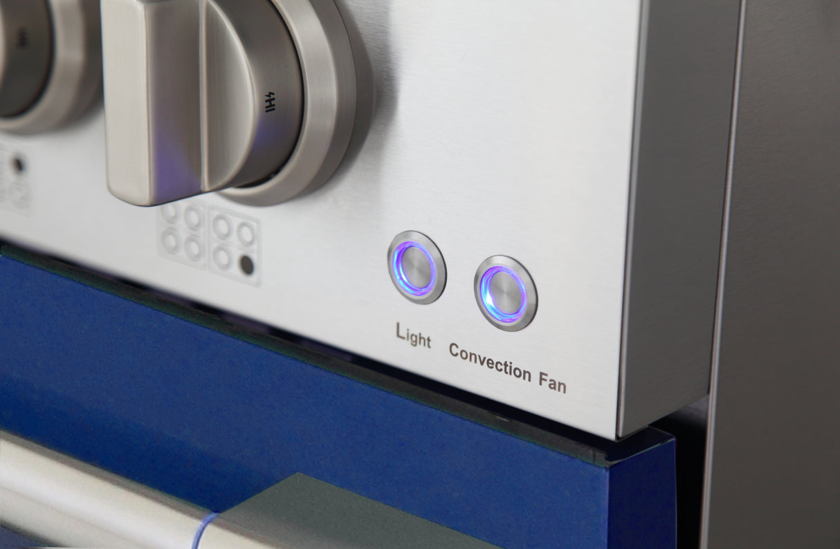 KUCHT Professional 48 in. 6.7 cu. ft. Natural Gas Range with Sealed Burners, Griddle/Grill and Two Ovens - One Convection - in Stainless Steel