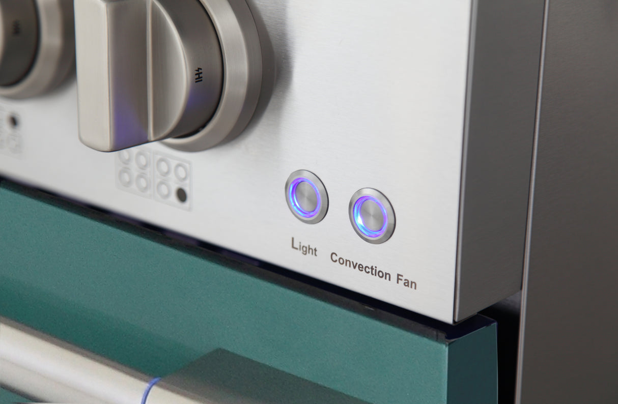 KUCHT Professional 48 in. 6.7 cu. ft. Dual Fuel Range for Natural Gas with Sealed Burners Griddle Grill and Two Ovens One Convection in Stainless Steel