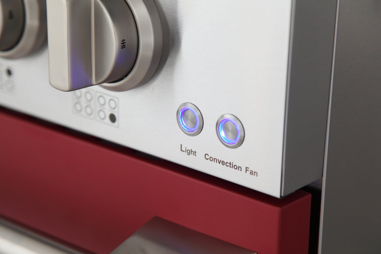 KUCHT Professional 48 in. 6.7 cu. ft. Dual Fuel Range for Natural Gas with Sealed Burners Griddle Grill and Two Ovens One Convection in Stainless Steel