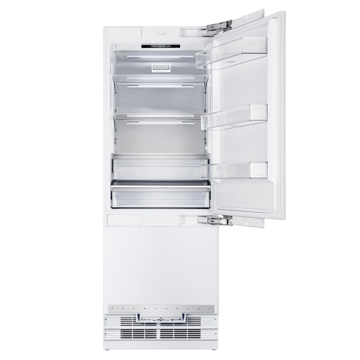 30 in. Width 16 cu. ft. Built In Bottom Freezer Refrigerator in Custom Panel Ready Counter Depth