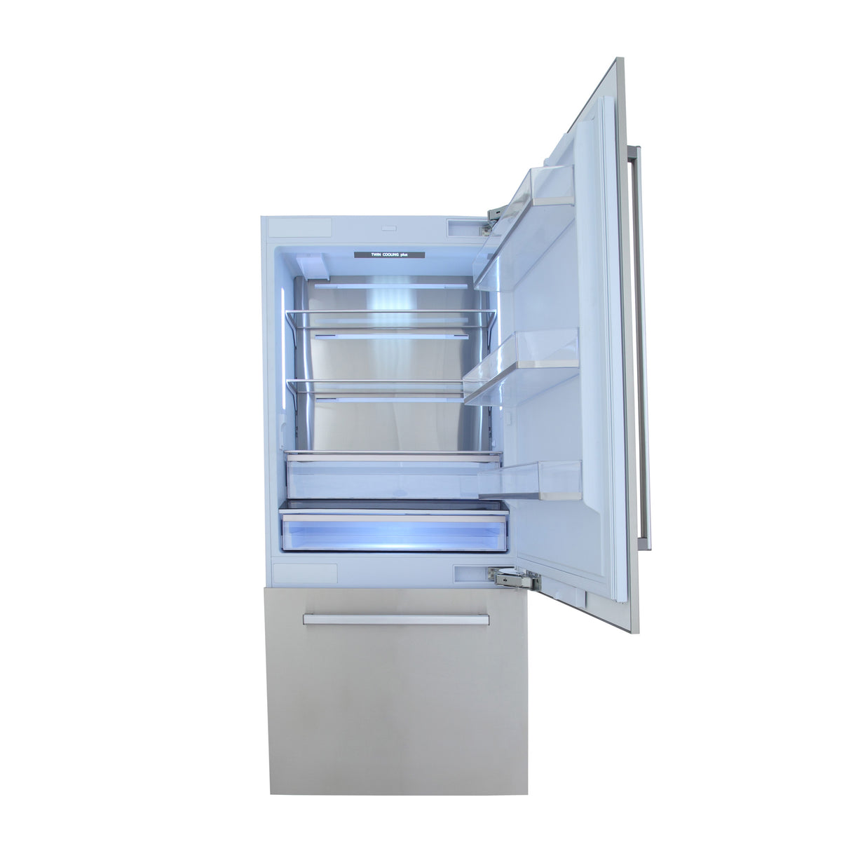 36 in. Width 19 8 cu. ft. Built In Bottom Freezer Refrigerator in Custom Panel Ready Counter Depth