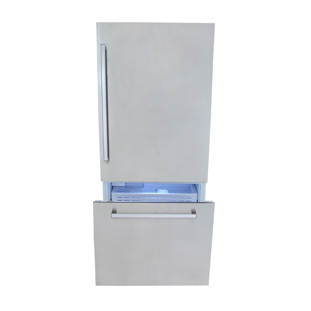 36 in. Width 19 8 cu. ft. Built In Bottom Freezer Refrigerator in Custom Panel Ready Counter Depth