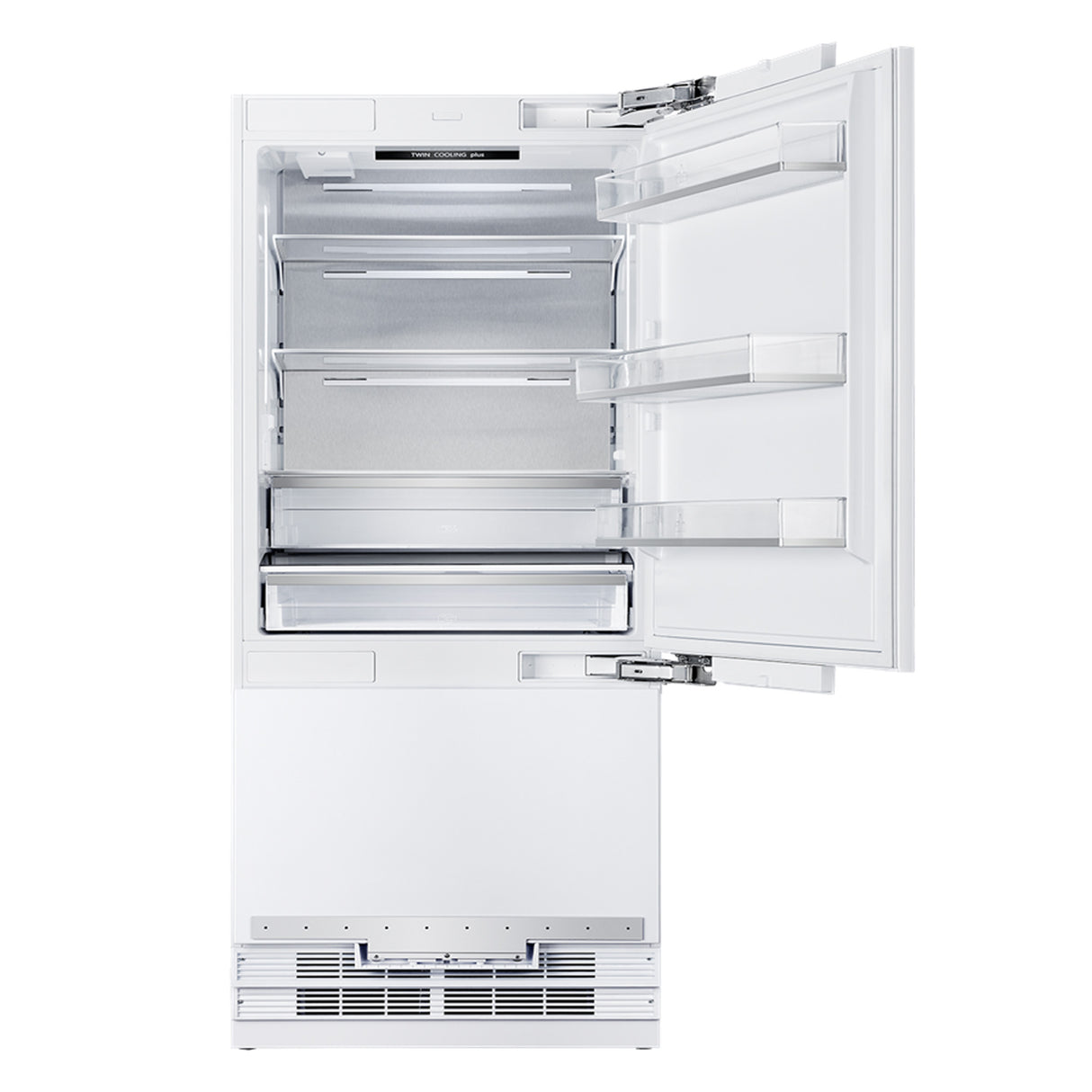 36 in. Width 19 8 cu. ft. Built In Bottom Freezer Refrigerator in Custom Panel Ready Counter Depth