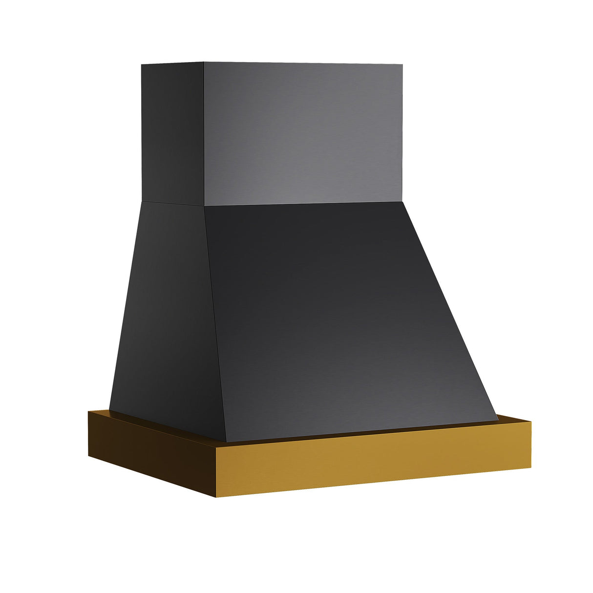 30 in. KUCHT 600 CFM Wall Mounted Range Hood in Titanium Stainless Steel with Gold Accents