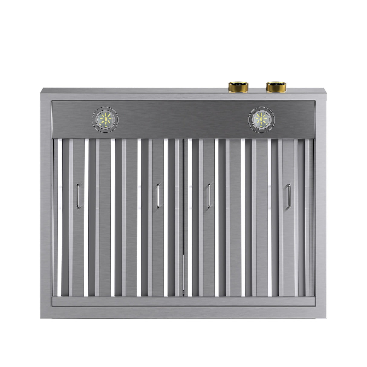 30 in. 900 1200 CFM Ducted Under Cabinet Range Hood in Stainless Steel with Gold Accents and Digital Controls