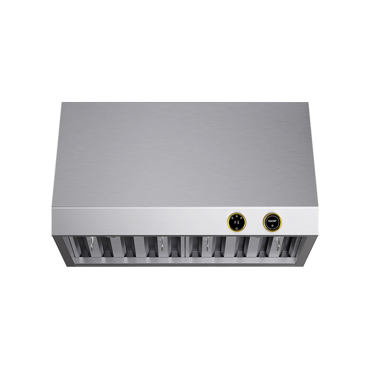 30 in. 900 1200 CFM Ducted Under Cabinet Range Hood in Stainless Steel with Gold Accents and Digital Controls