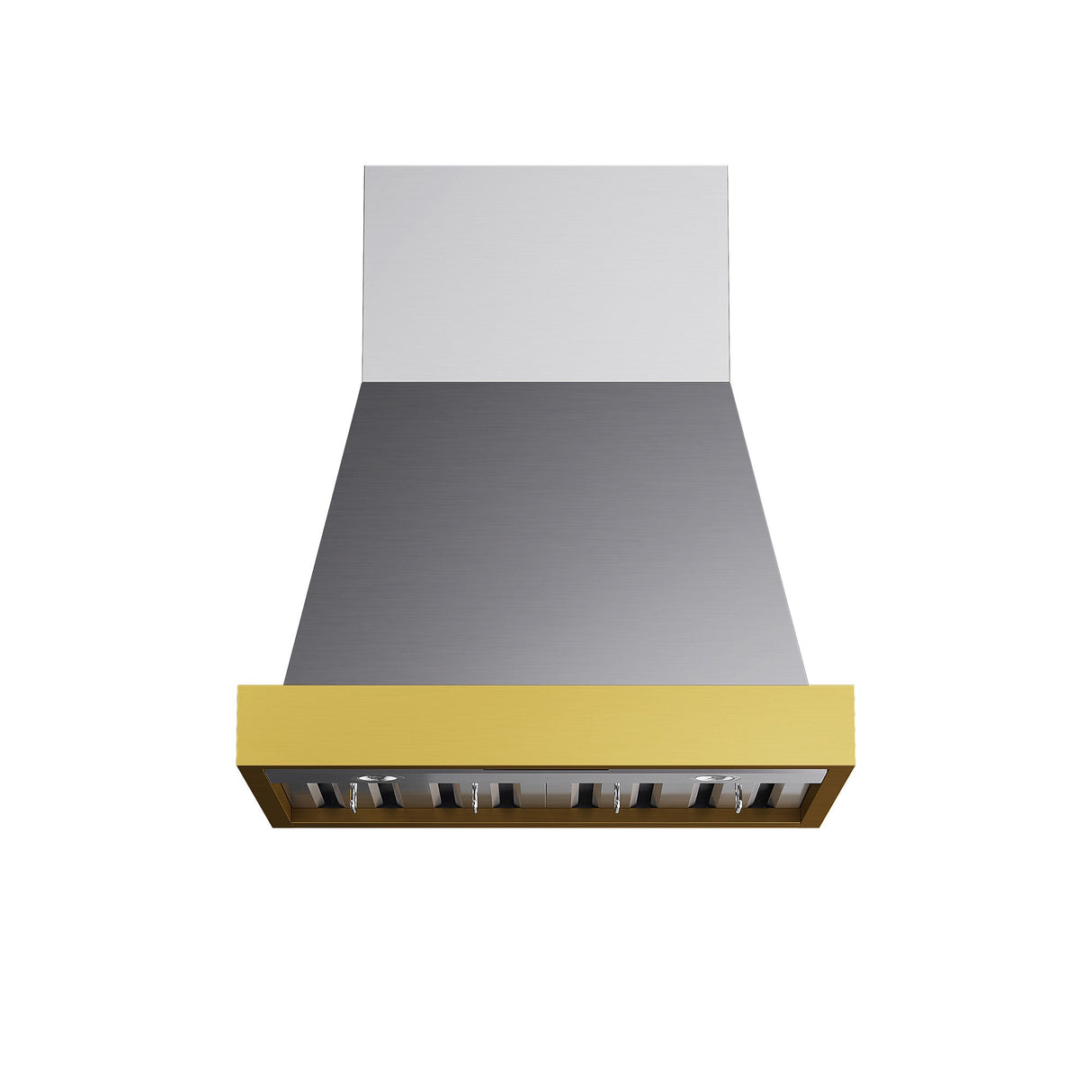 30 in. KUCHT 600 CFM Wall Mounted Range Hood in Stainless Steel with Gold Accents
