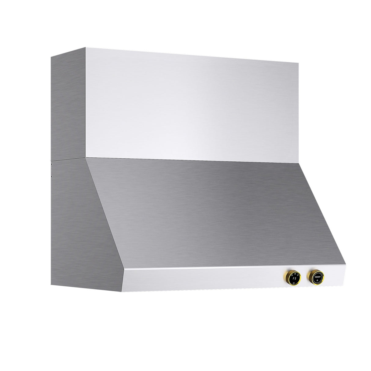 36 in. 900 1200 CFM Ducted Wall Mount Range Hood in Stainless Steel with Gold Accents and Digital Controls