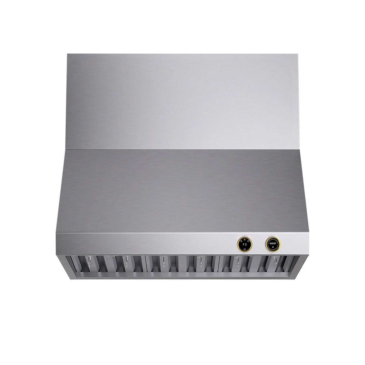 36 in. 900 1200 CFM Ducted Wall Mount Range Hood in Stainless Steel with Gold Accents and Digital Controls