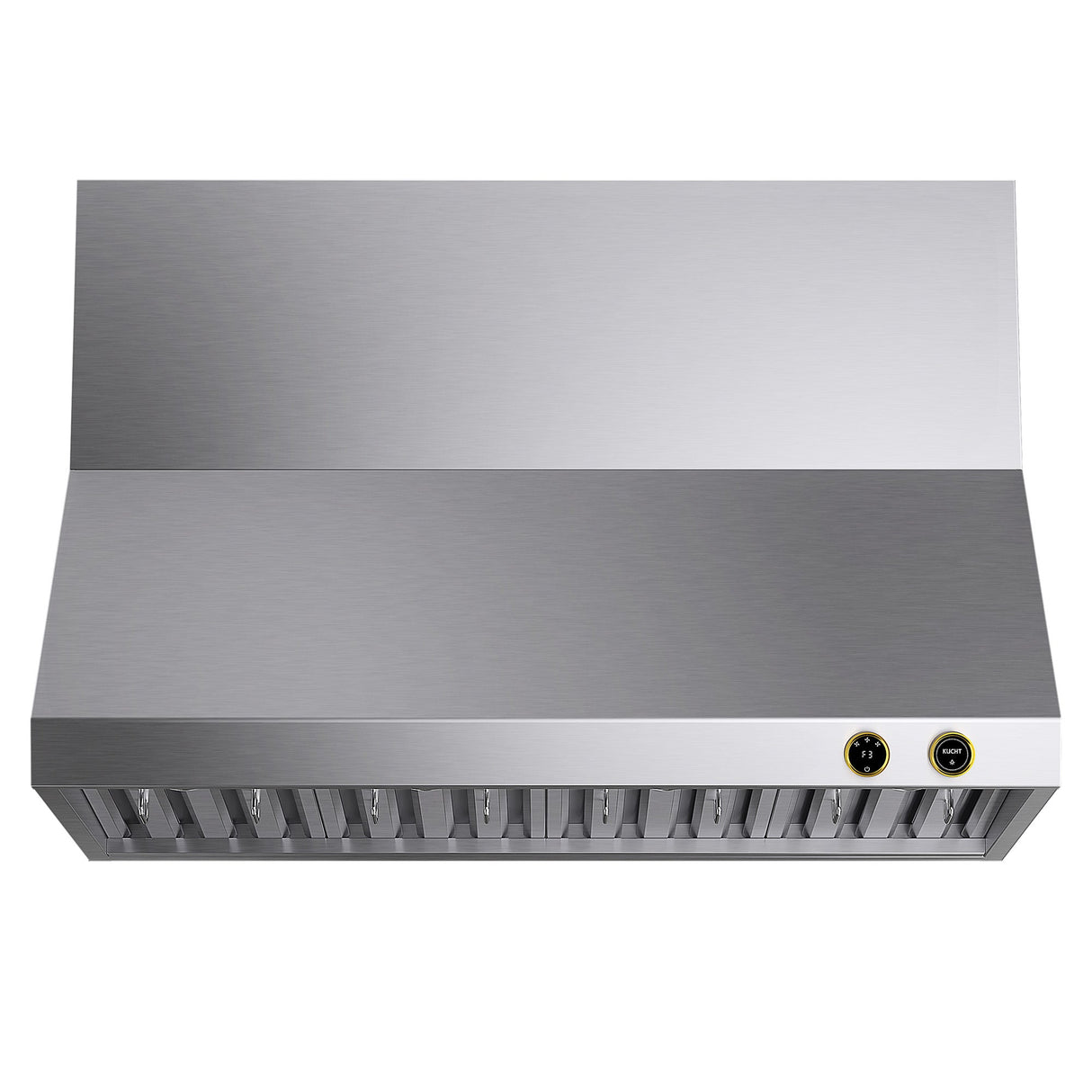 48 in. 900 1200 CFM Ducted Wall Mount Range Hood in Stainless Steel with Gold Accents and Digital Controls