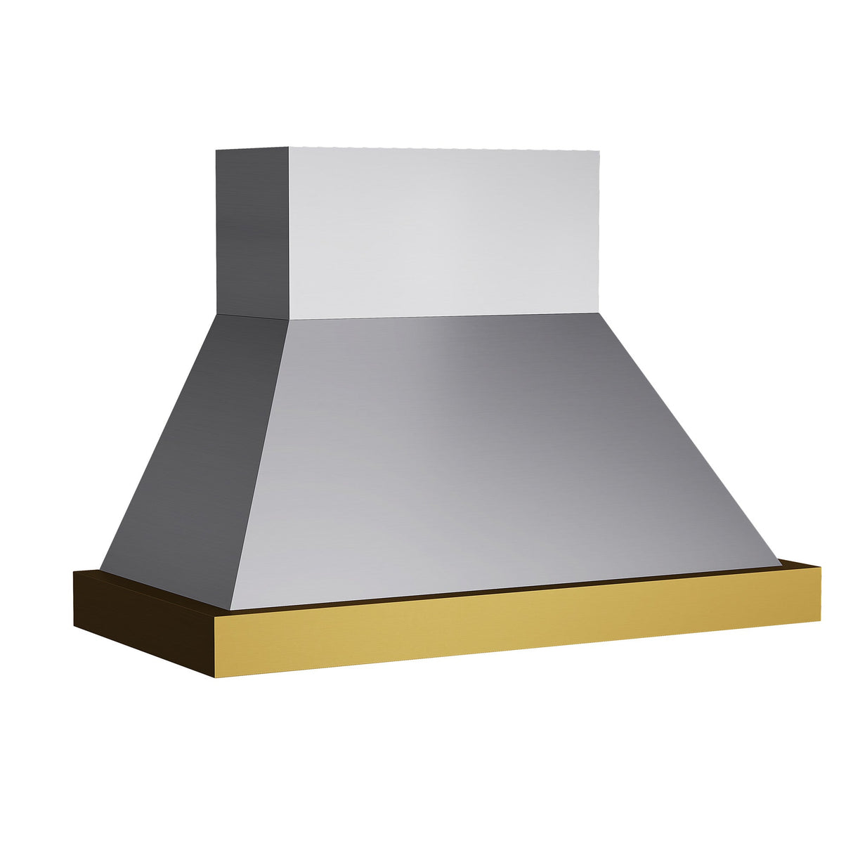 48 in. KUCHT 600 CFM Wall Mounted Range Hood in Stainless Steel with Gold Accents