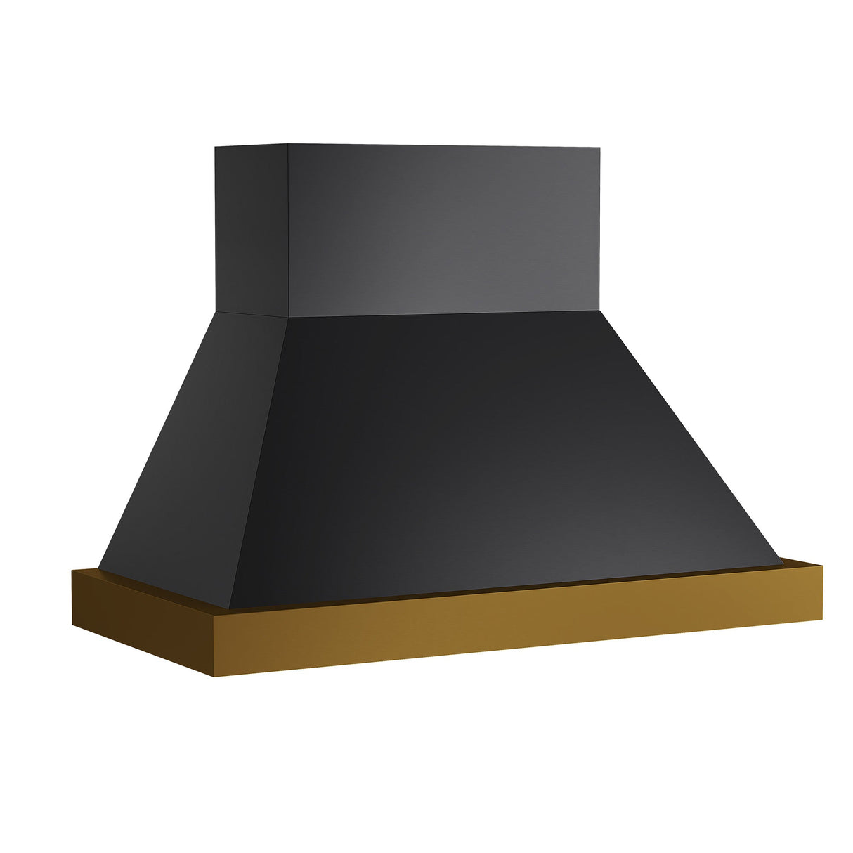 48 in. KUCHT 600 CFM Wall Mounted Range Hood in Titanium Stainless Steel with Gold Accents