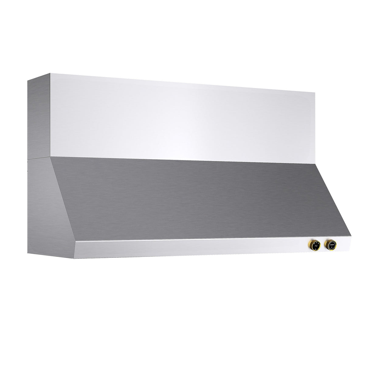 60 in. 900 1200 CFM Ducted Wall Mount Range Hood in Stainless Steel with Gold Accents and Digital Controls