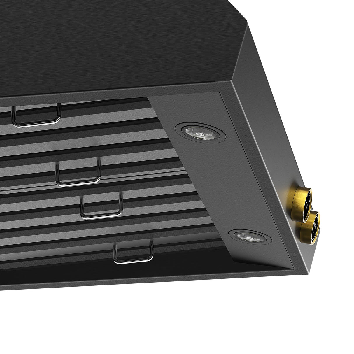 30 in. 900 1200 CFM Ducted Under Cabinet Range Hood in Titanium Stainless Steel with Gold Accents and Digital Controls