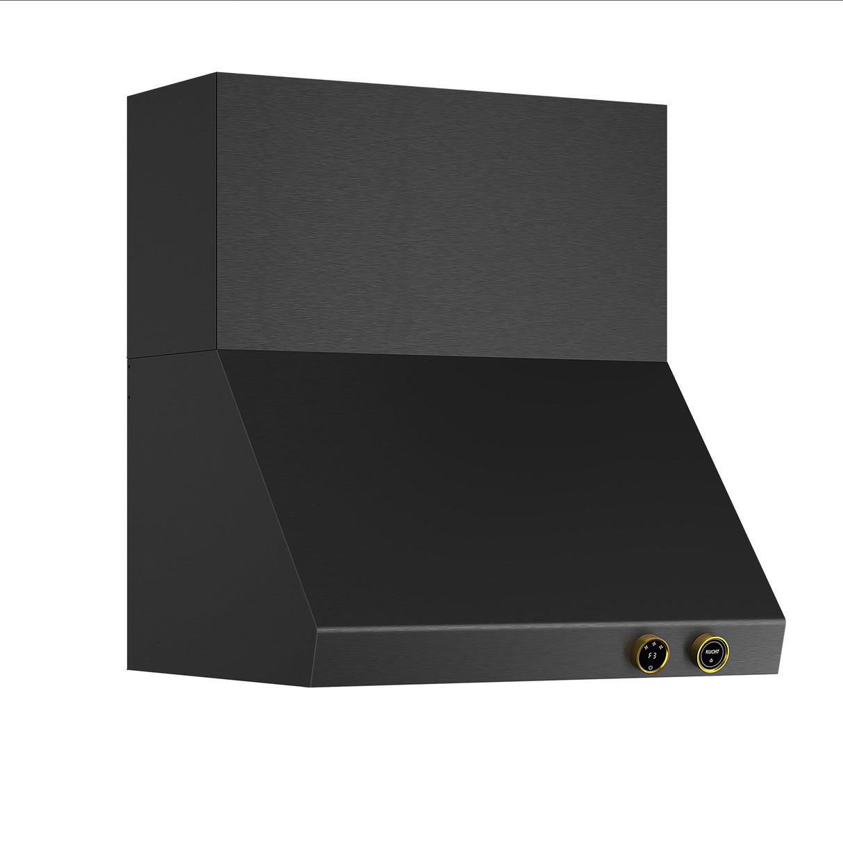 30 in. 900 1200 CFM Ducted Wall Mount Range Hood in Titanium Stainless Steel with Gold Accents and Digital Controls